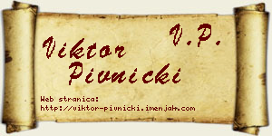 Viktor Pivnički vizit kartica